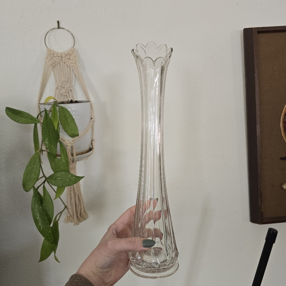 Vintage clear vase